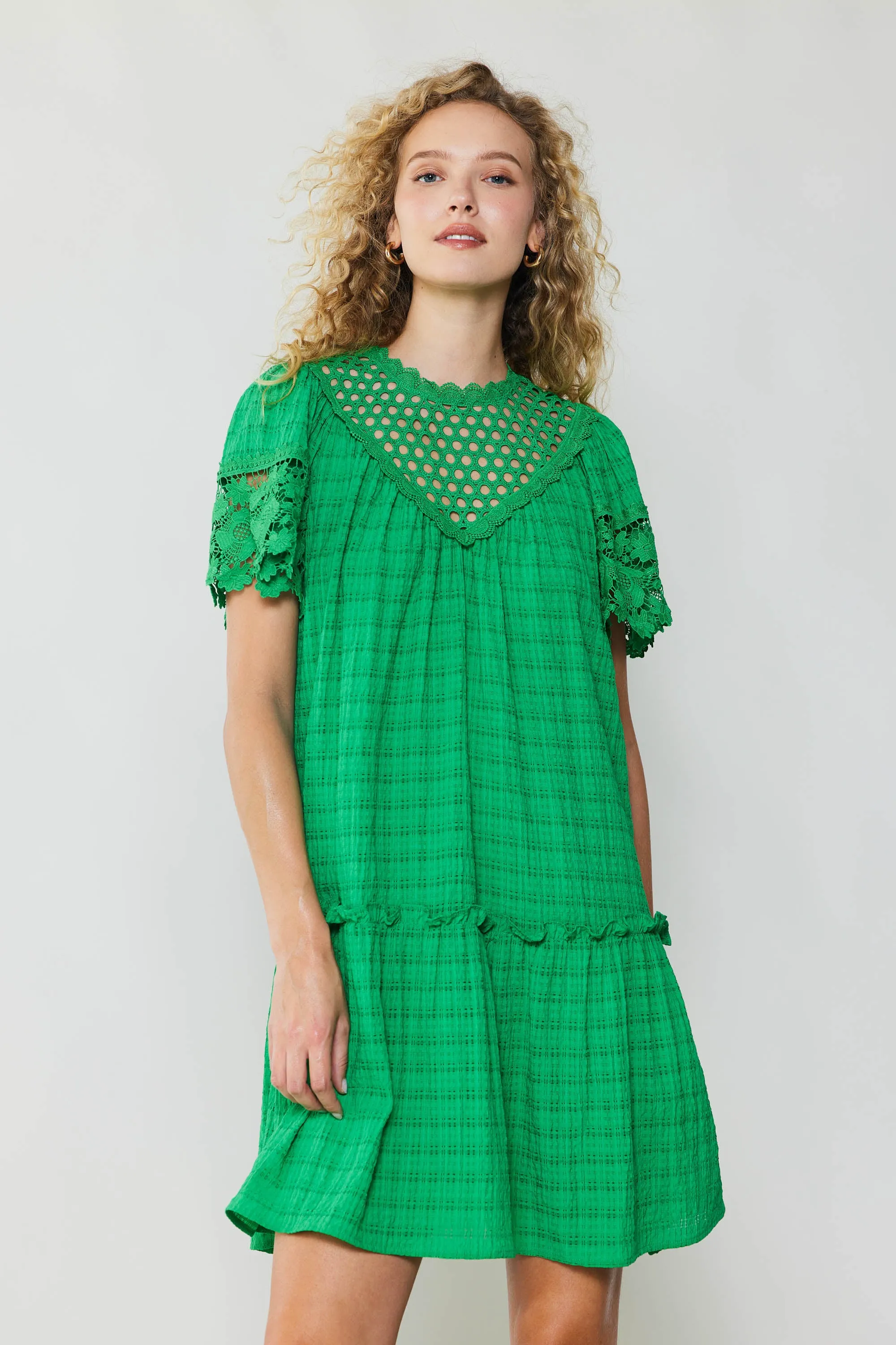 Lace Sleeve Mini Dress sold by Current Air product image thumbnail 5