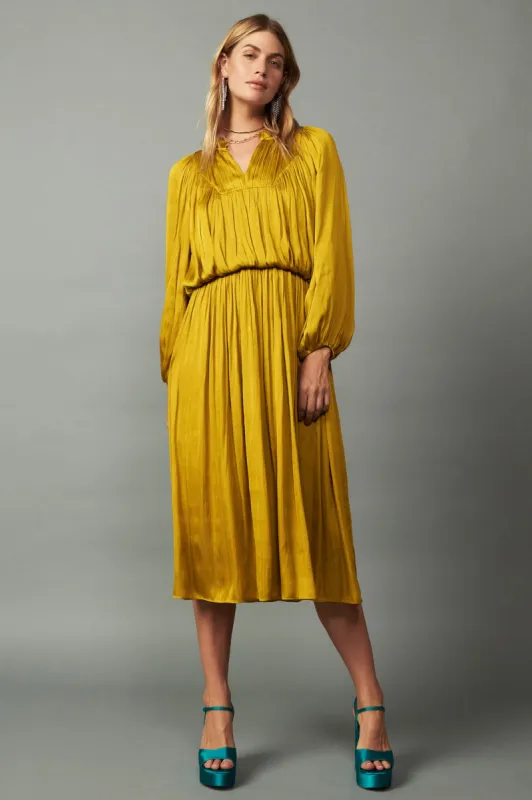 Shirred Yoke Maxi Dress sold by Current Air