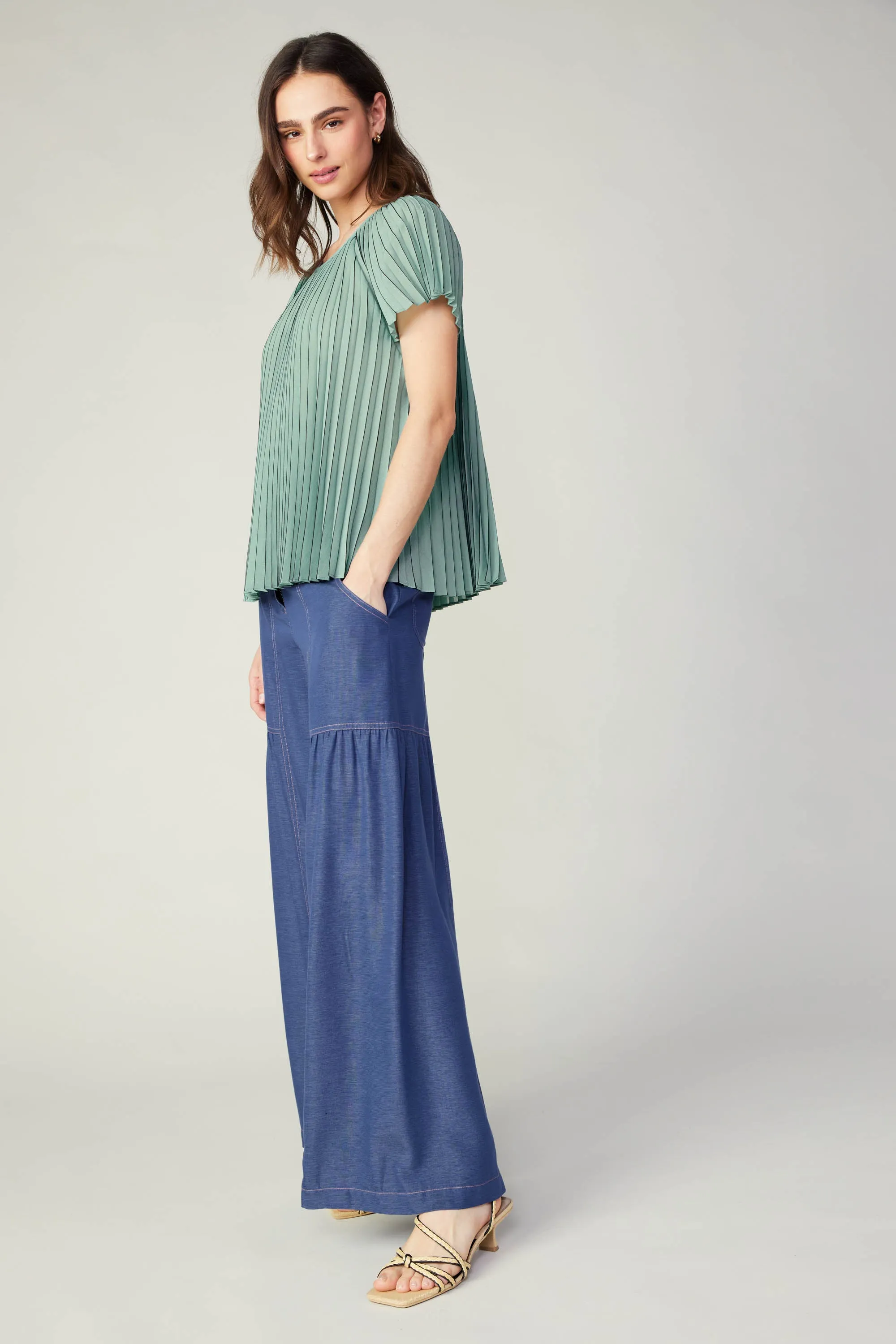 Striped Pleated Top sold by Current Air product image thumbnail 5