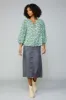 Botanical Jacquard Raglan Blouse sold by Current Air