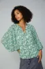 Botanical Jacquard Raglan Blouse sold by Current Air