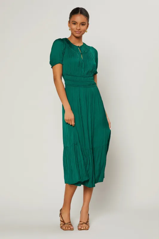 Brooklyn Pleated Midi Dress sold by Current Air