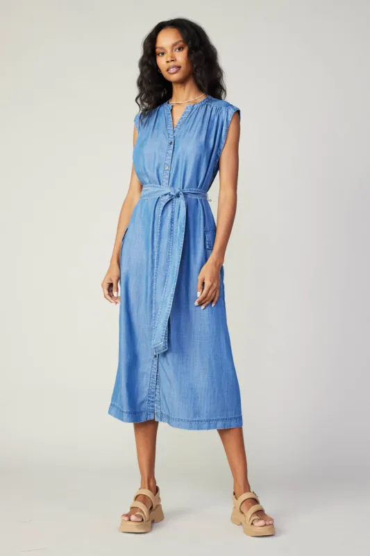 Chambray Buttondown Shirt Dress sold by Current Air