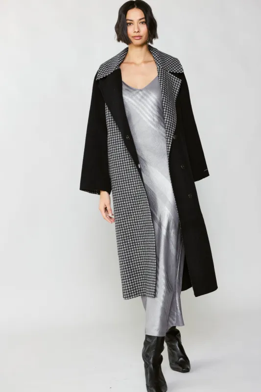 Houndstooth Oversized Wool Coat sold by Current Air