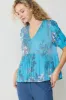 Pleated Botanical Top sold by Current Air