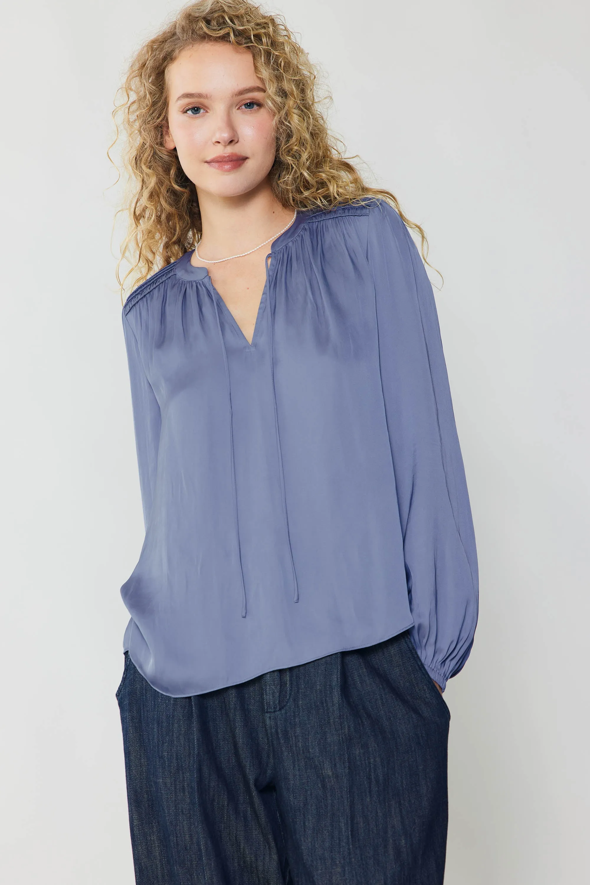 Shirred Yoke Blouse sold by Current Air