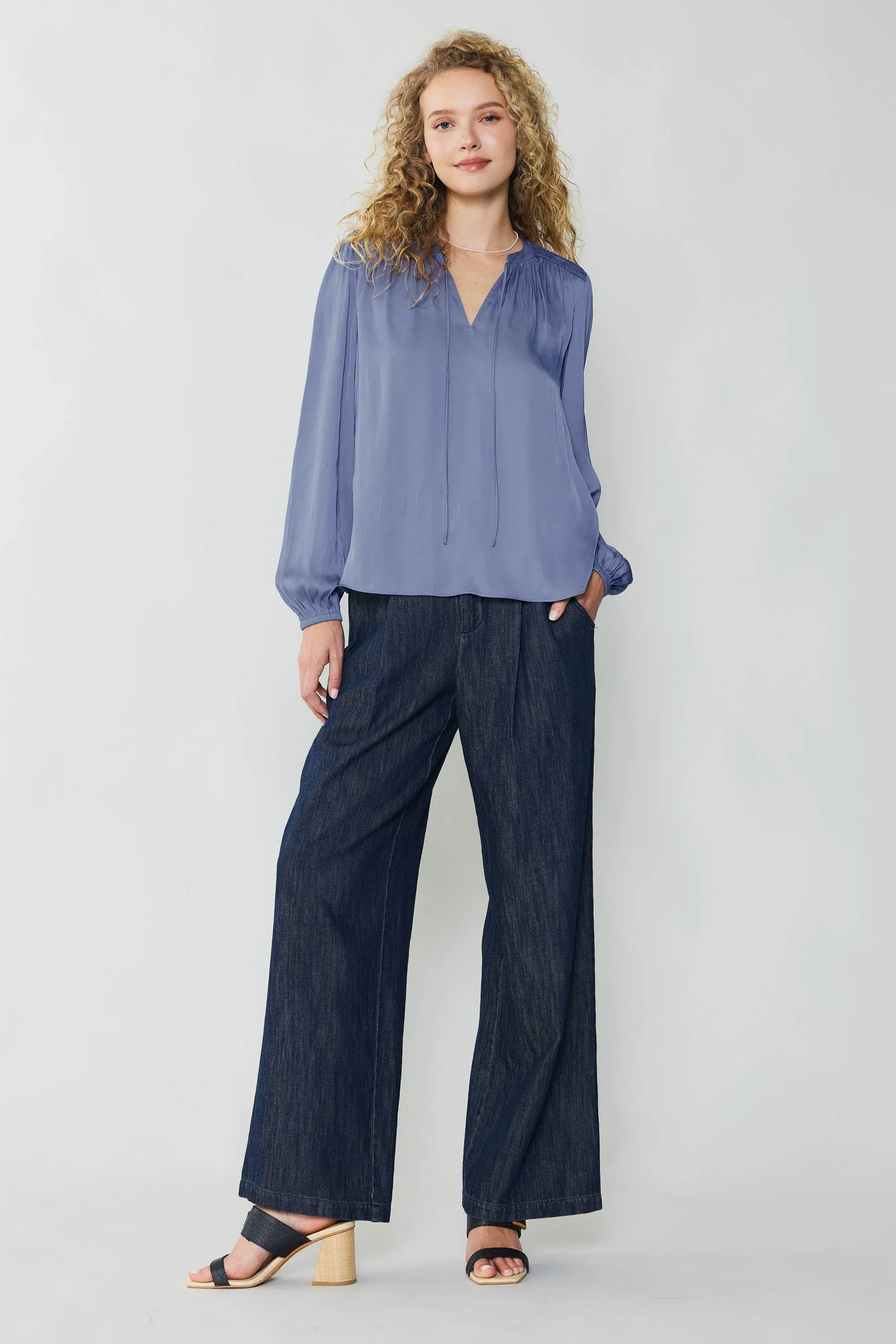 Shirred Yoke Blouse sold by Current Air product image thumbnail 3