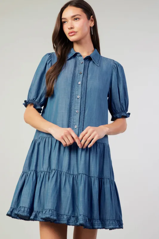 Scallop Edged Shirt Dress sold by Current Air