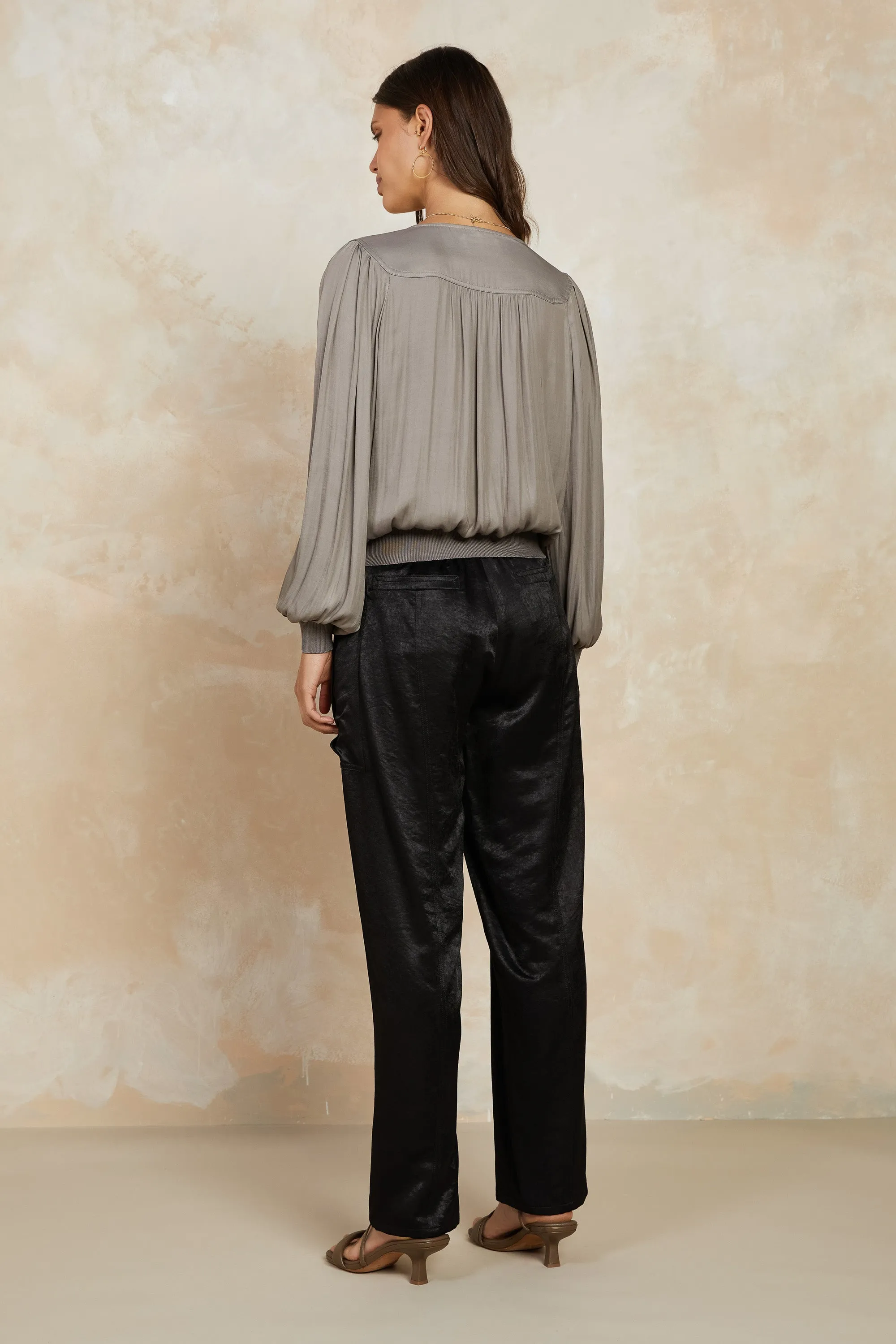 Satin Straight Leg Pants sold by Current Air product image thumbnail 4