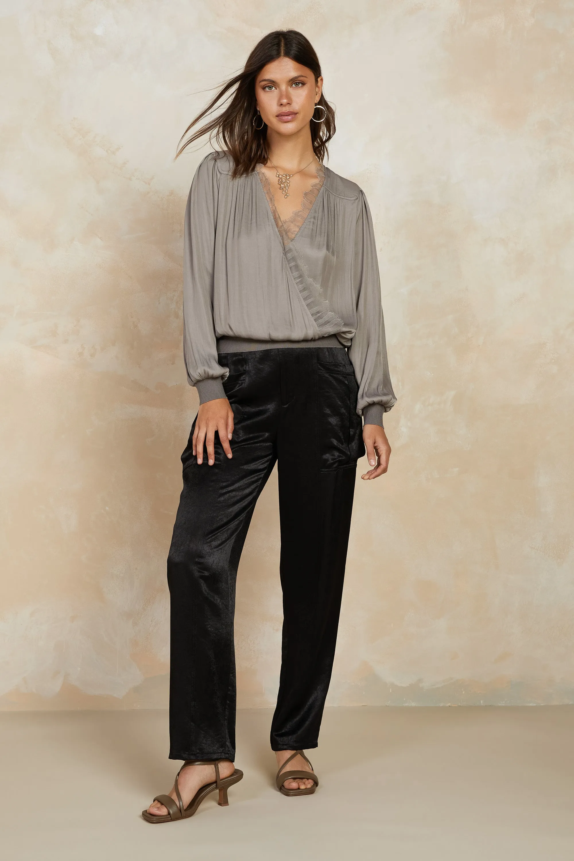 Satin Straight Leg Pants sold by Current Air