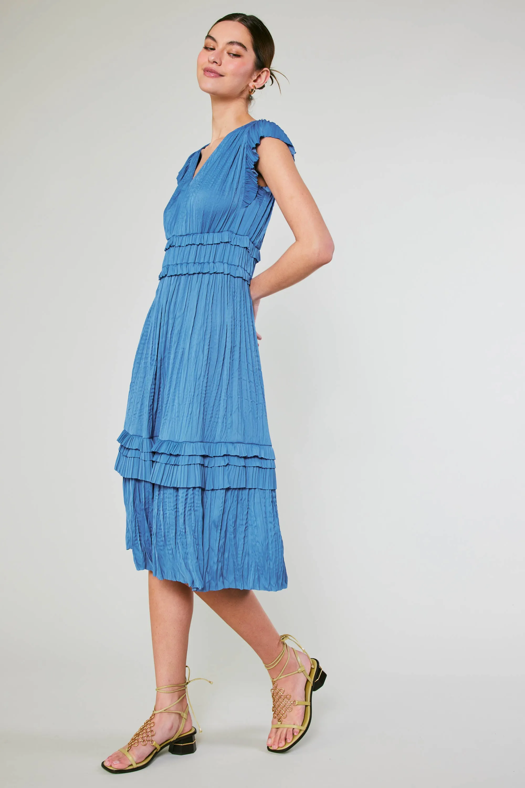 Sereia Pleated Midi Dress sold by Current Air product image thumbnail 4
