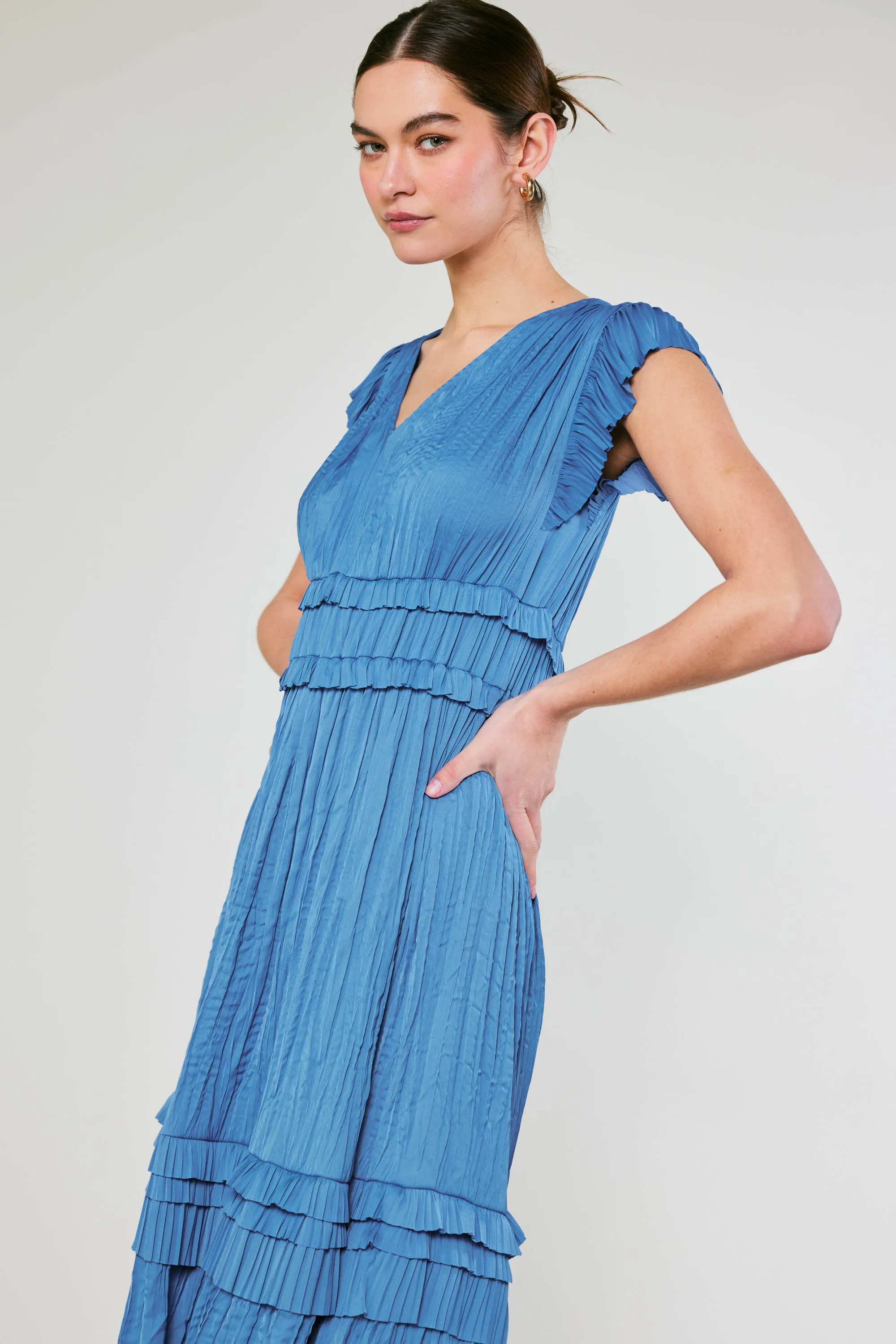 Sereia Pleated Midi Dress sold by Current Air product image thumbnail 5