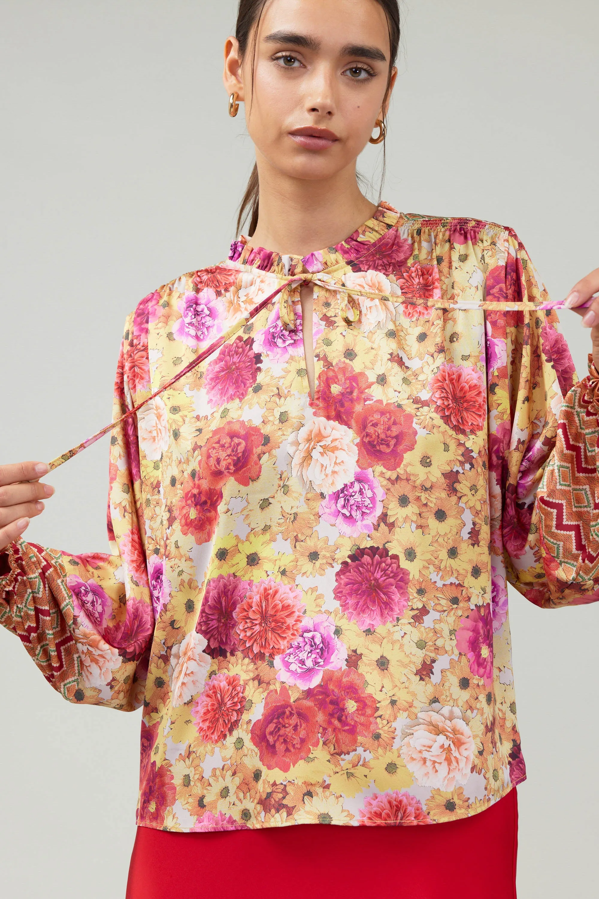 Rosette Patterned Blouse sold by Current Air