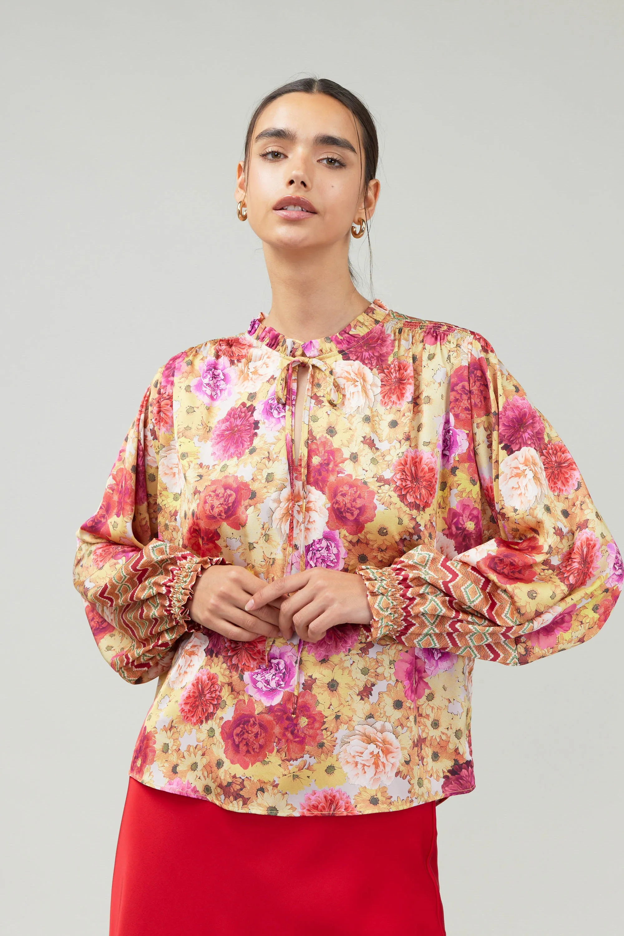 Rosette Patterned Blouse sold by Current Air product image thumbnail 2