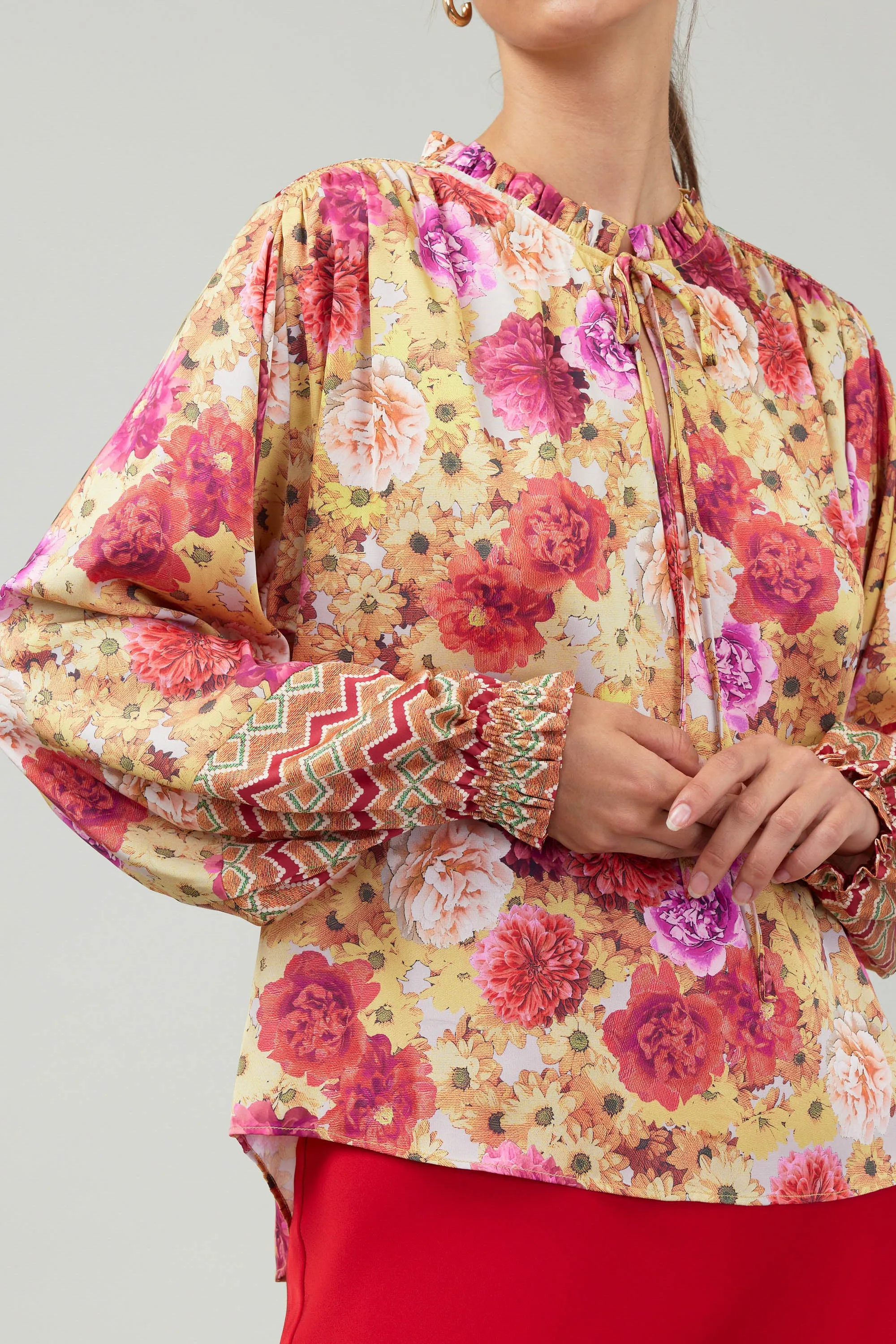 Rosette Patterned Blouse sold by Current Air product image thumbnail 3