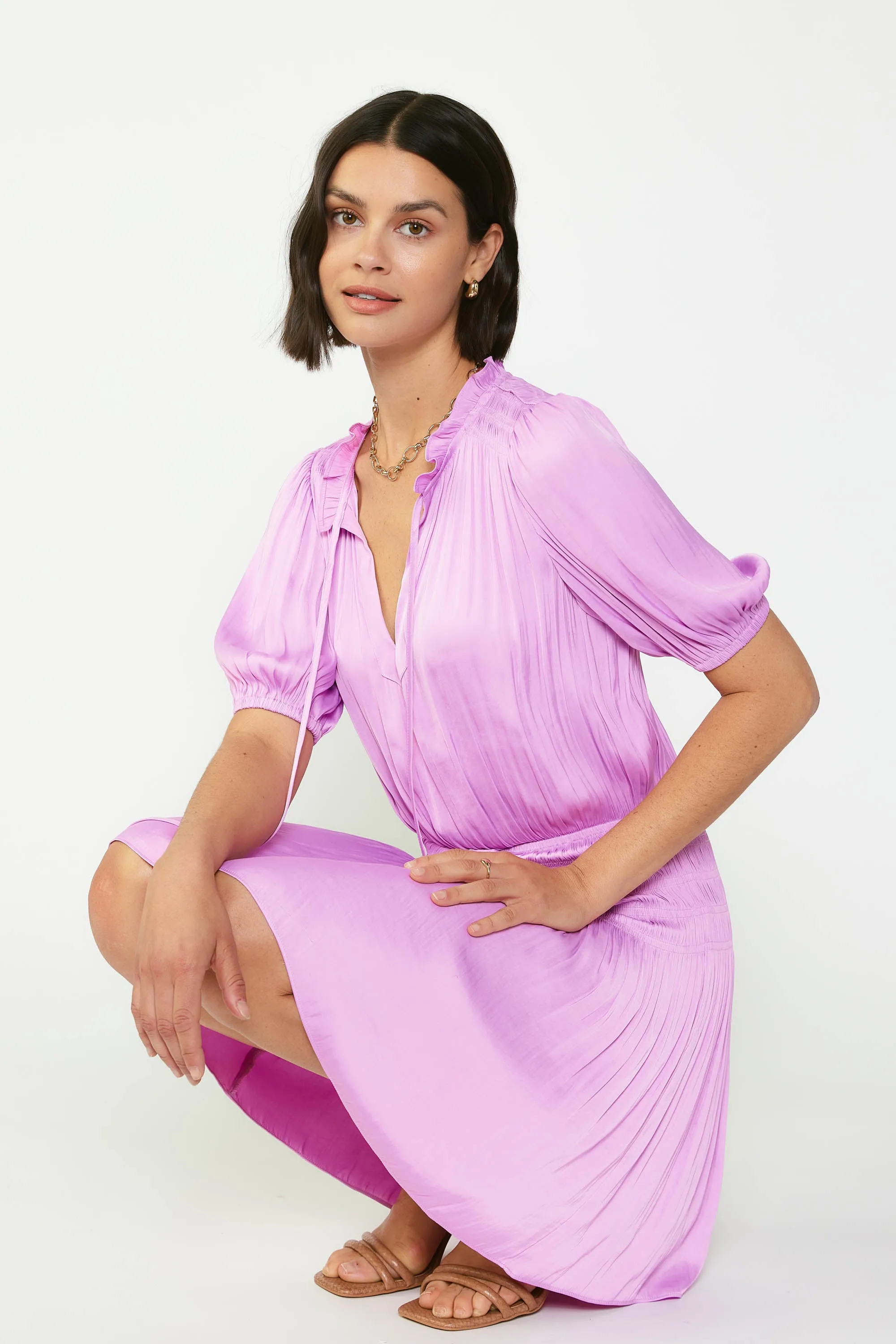 Gaia Smocked Mini Dress sold by Current Air product image thumbnail 4