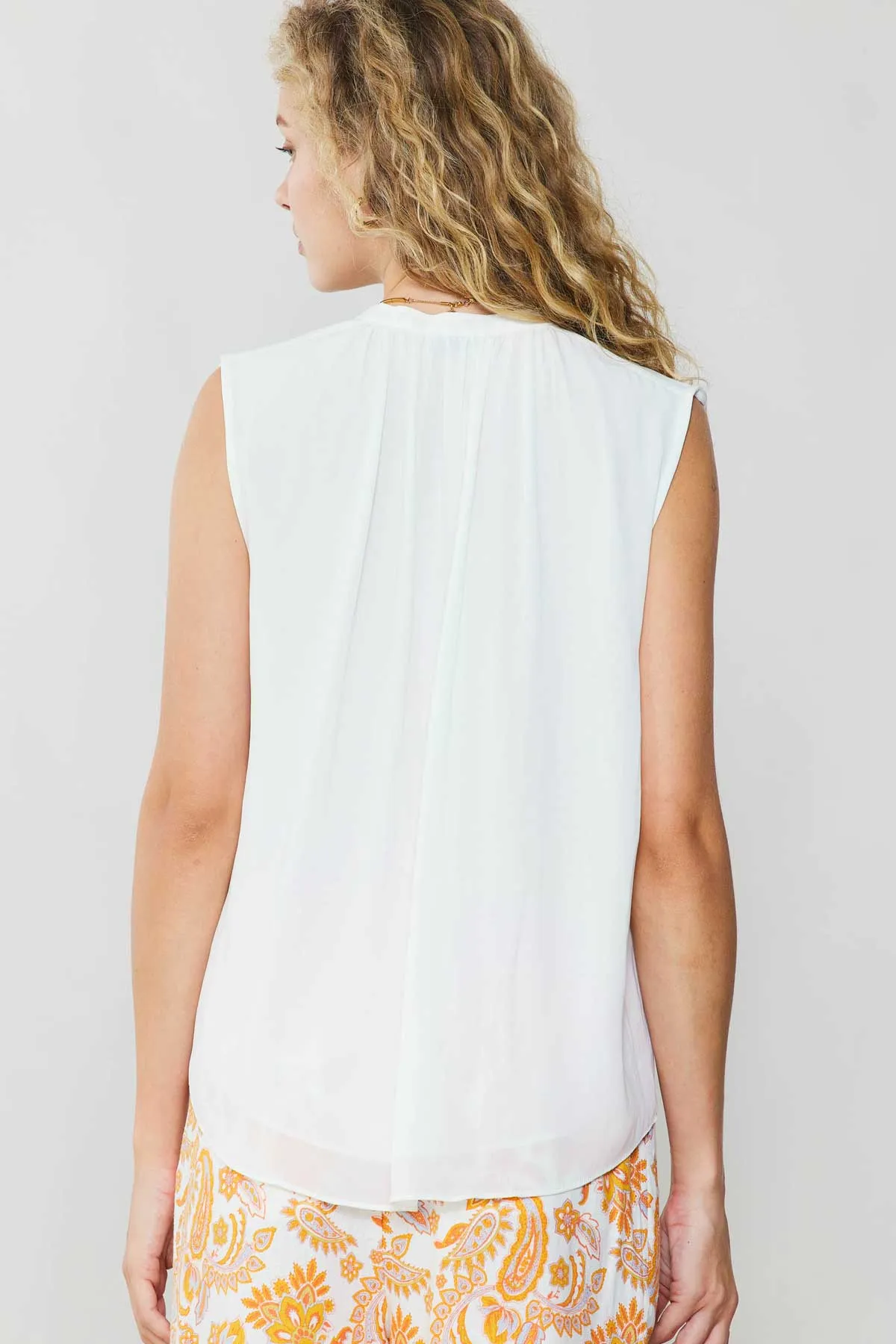 Shirred Sleeveless Top sold by Current Air product image thumbnail 5