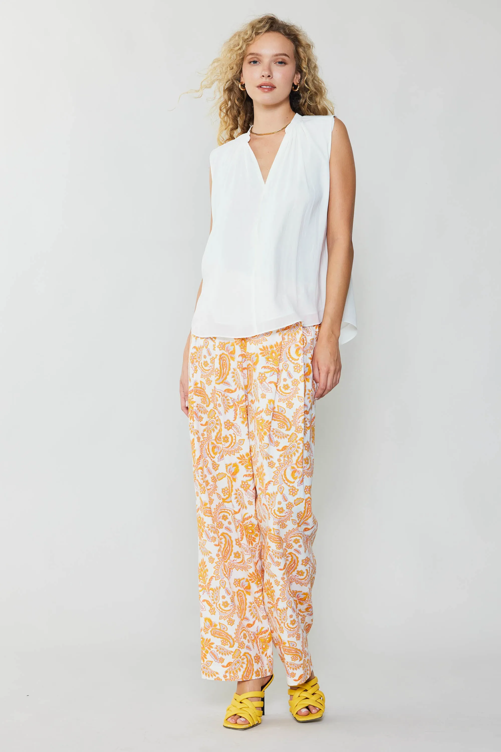 Shirred Sleeveless Top sold by Current Air product image thumbnail 3