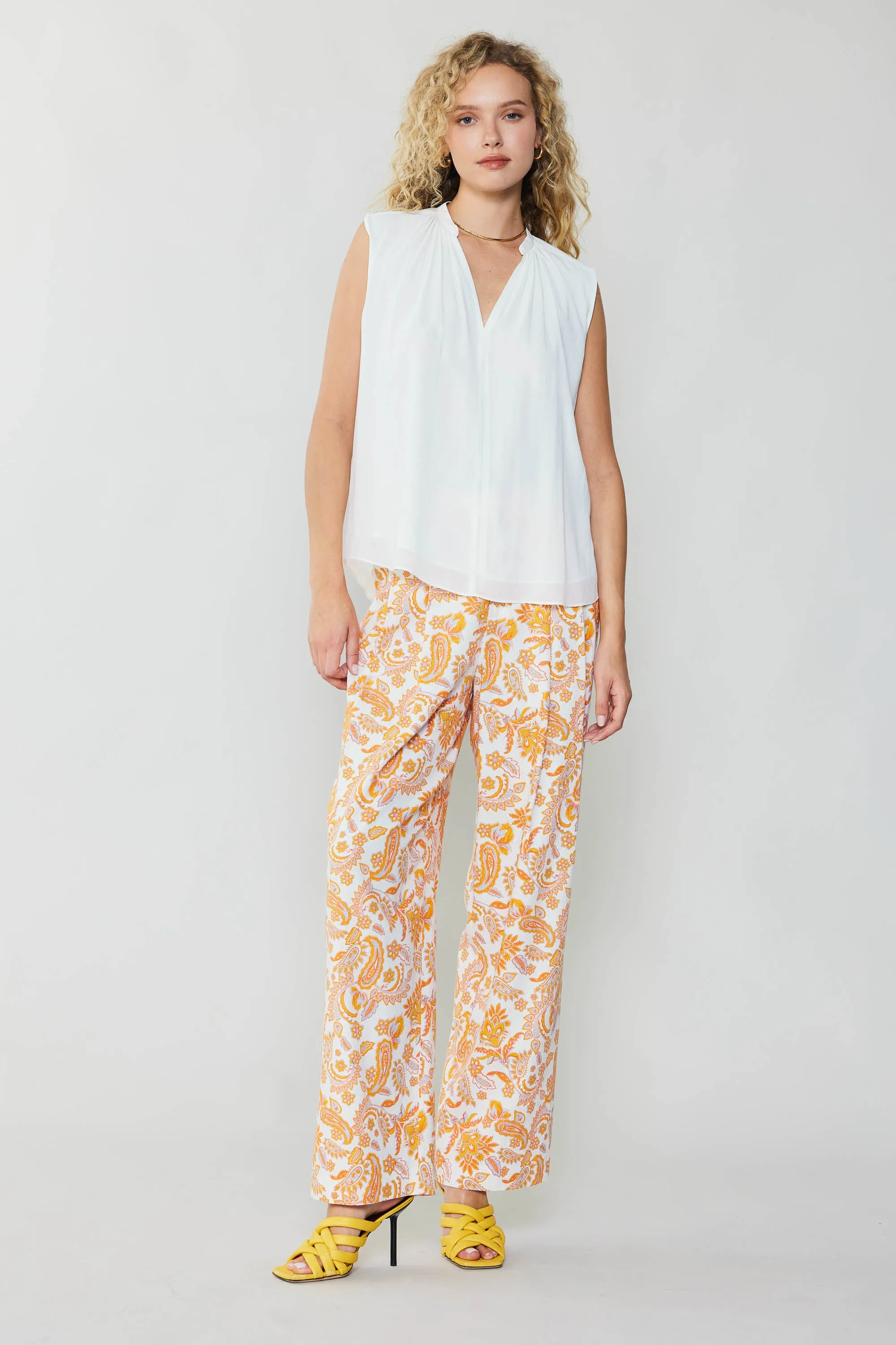 Shirred Sleeveless Top sold by Current Air product image thumbnail 2