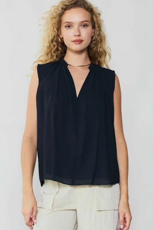 Shirred Sleeveless Top sold by Current Air
