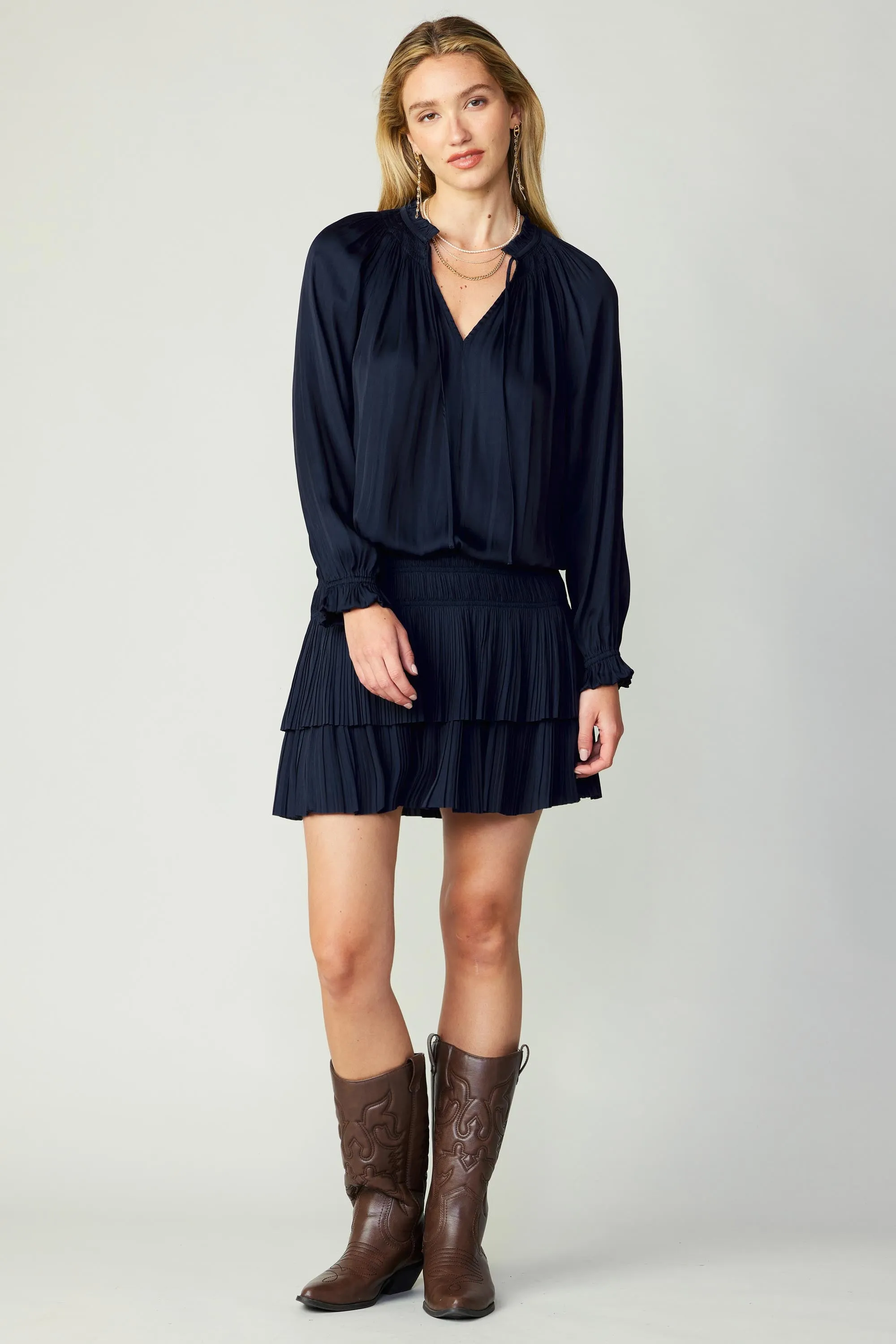 Laurel Pleated Mini Dress sold by Current Air product image thumbnail 3