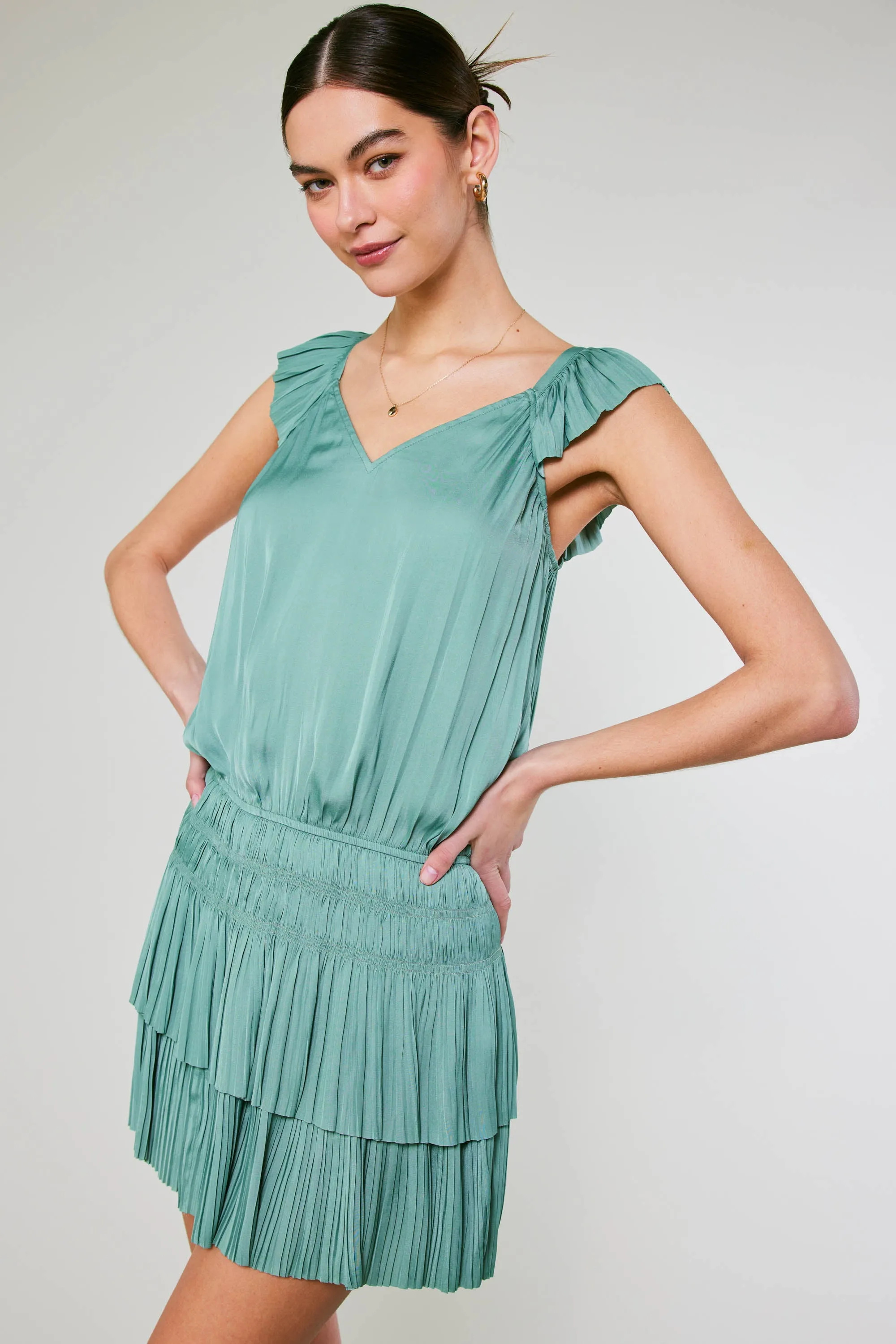 Sweetheart Smocked Mini Dress sold by Current Air product image thumbnail 4