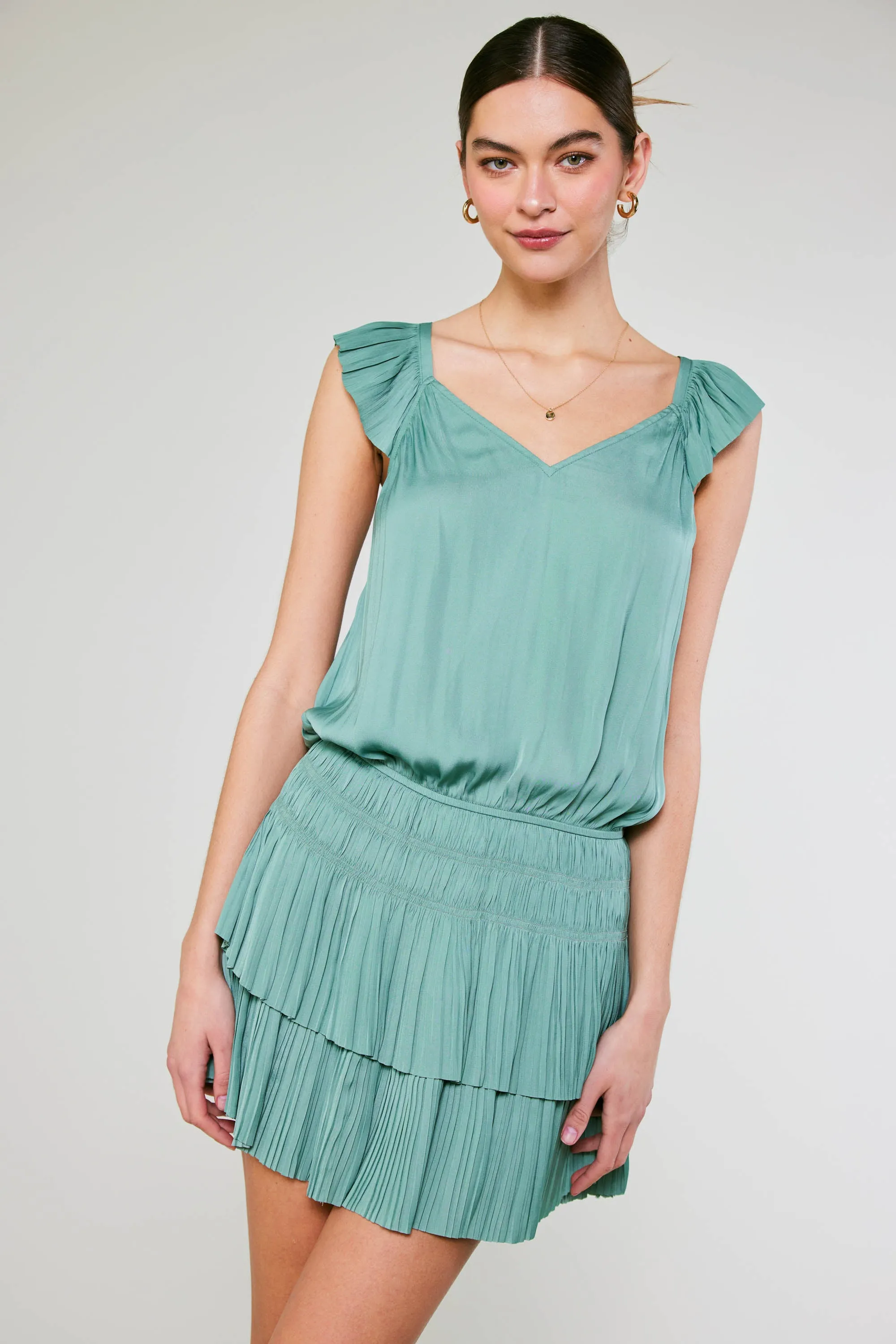 Sweetheart Smocked Mini Dress sold by Current Air