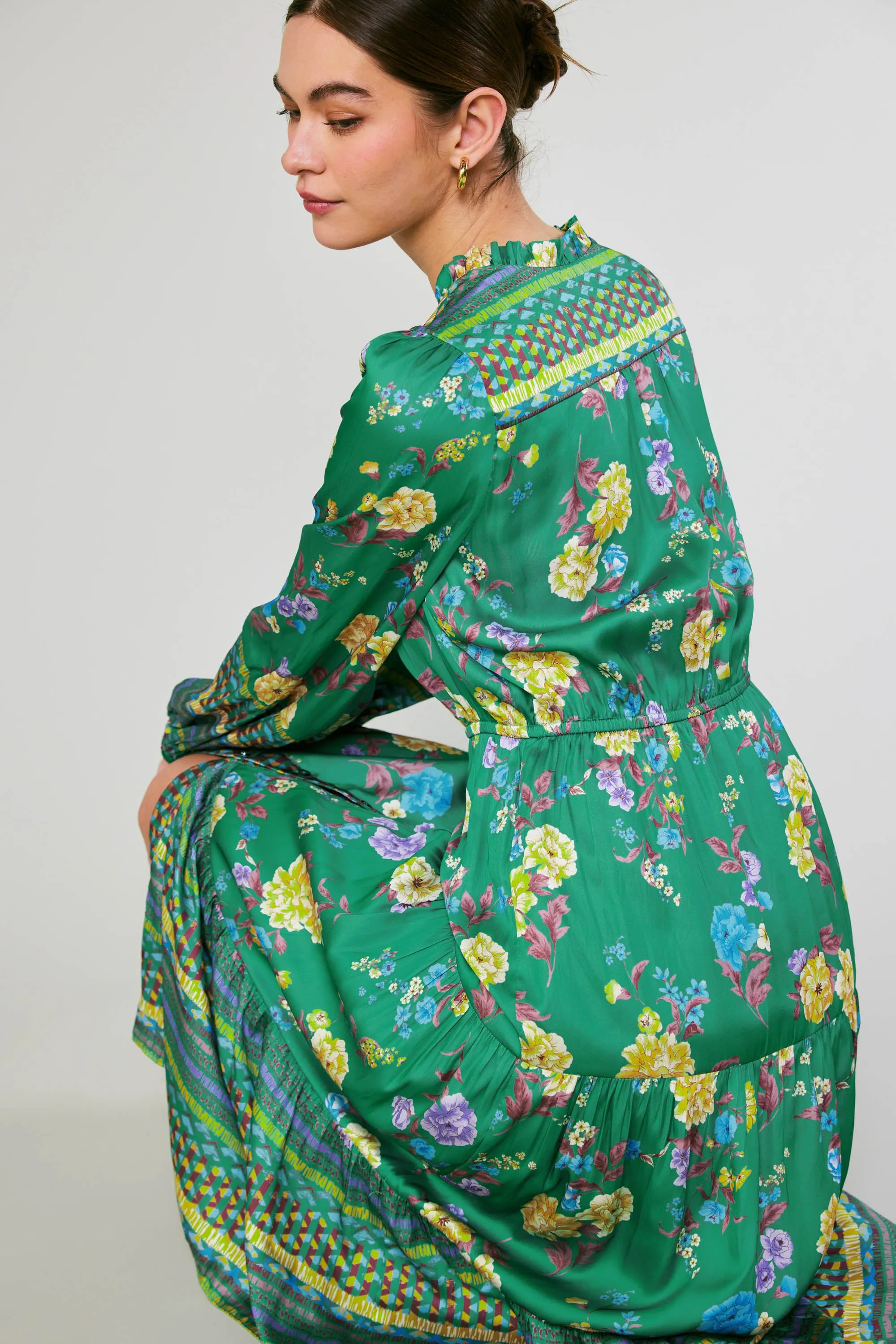 Floral Motif Buttondown Dress sold by Current Air product image thumbnail 5