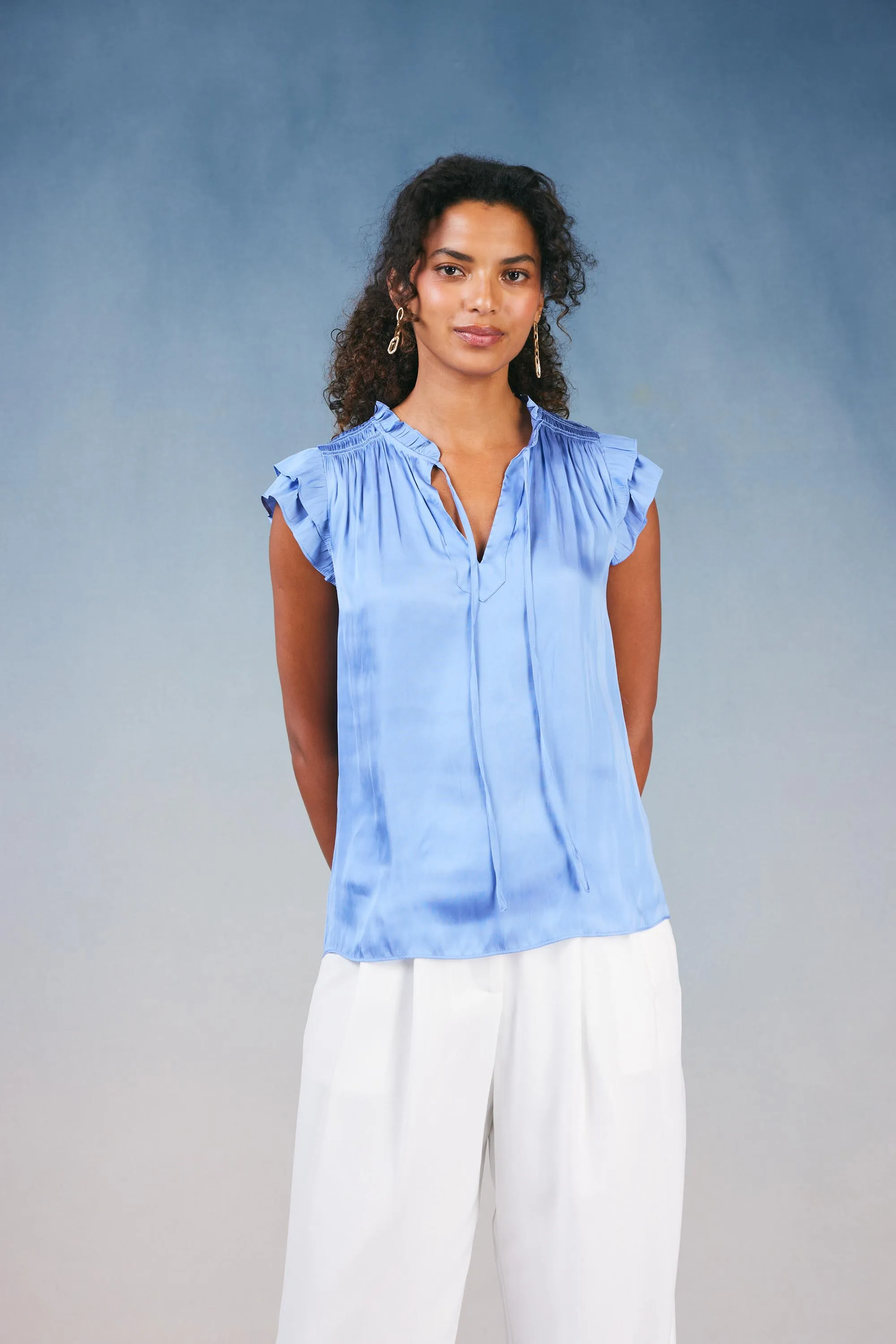 Rear Yoke Blouse sold by Current Air product image thumbnail 4