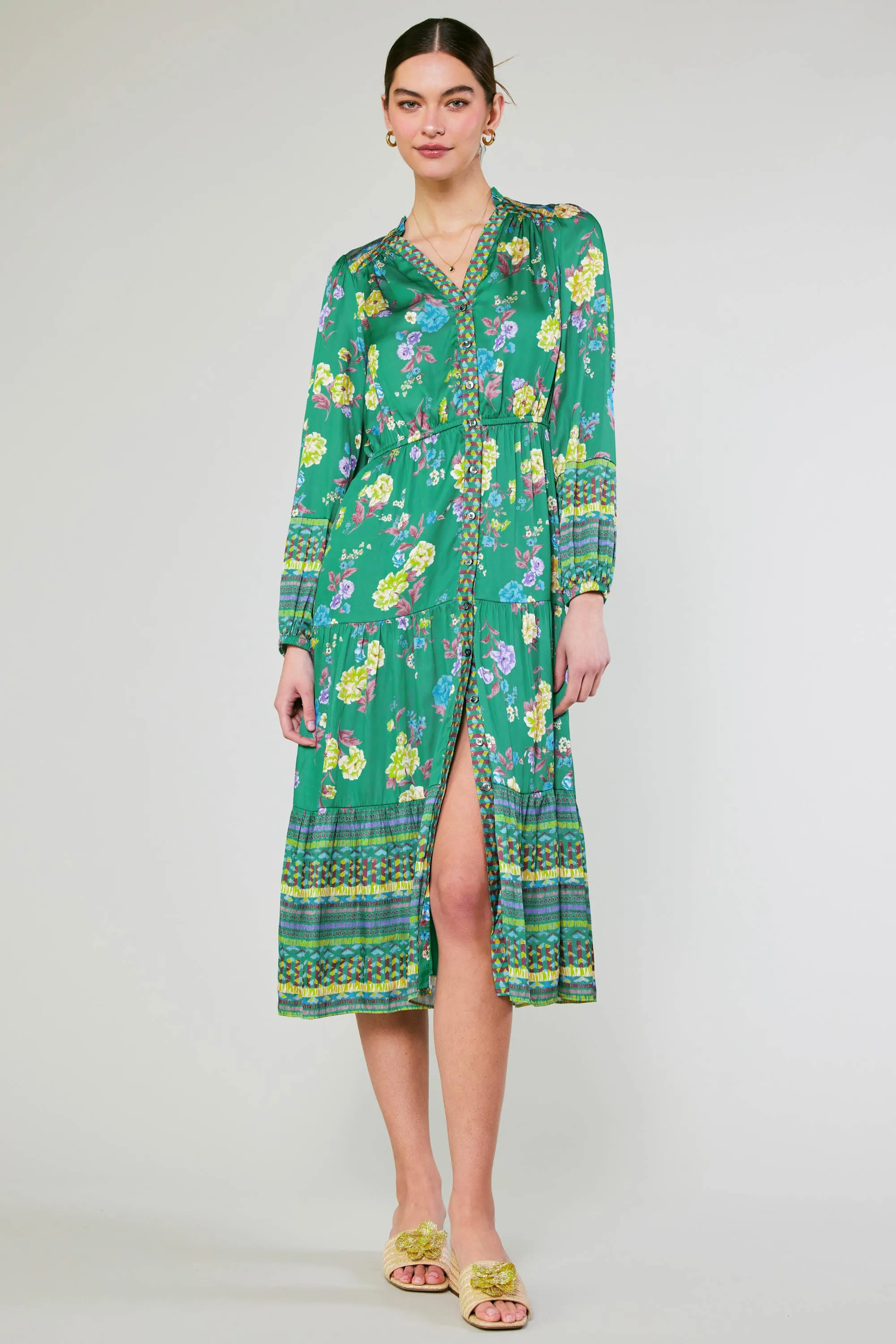 Floral Motif Buttondown Dress sold by Current Air