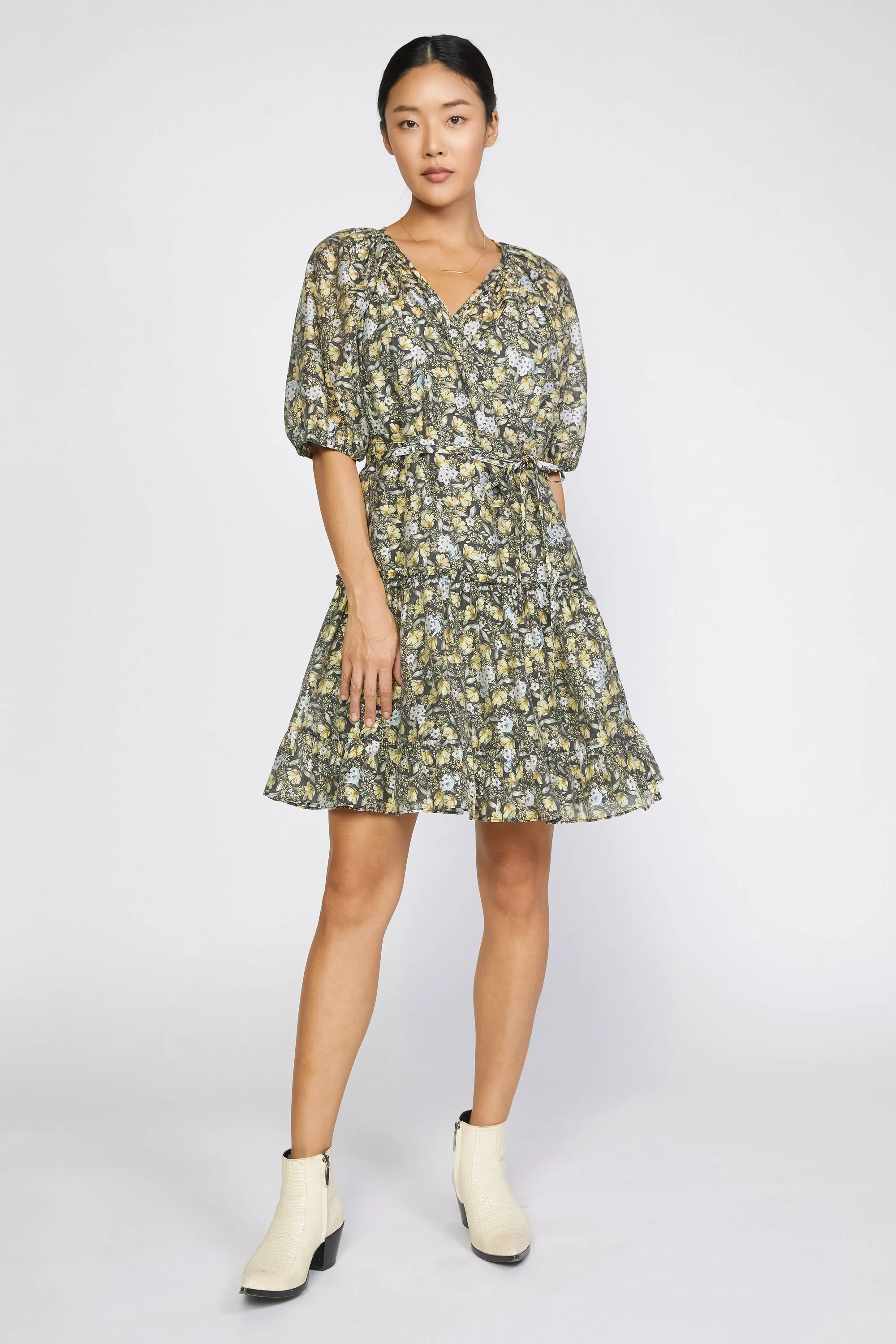 Baroque Floral Wrap Dress sold by Current Air product image thumbnail 2