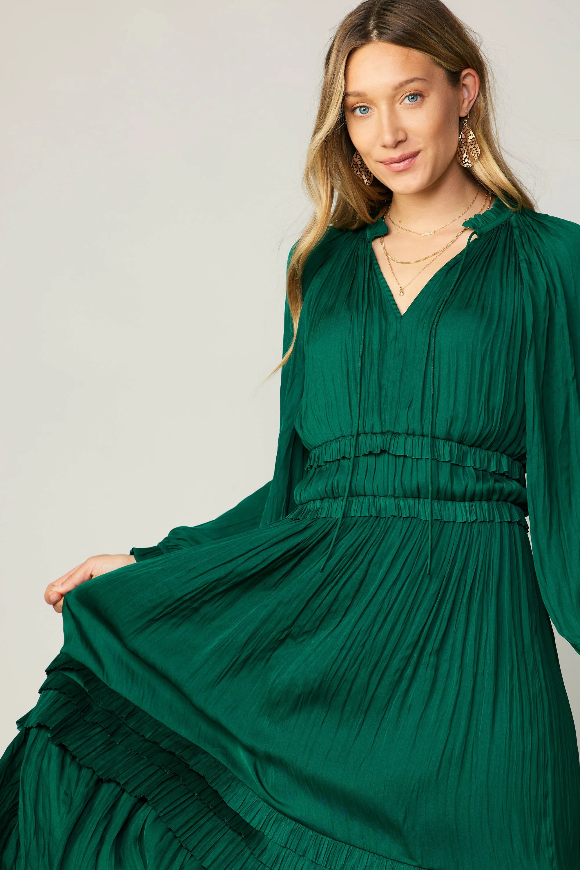 Baroque Floral Wrap Dress sold by Current Air product image thumbnail 4