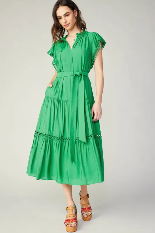 Eyelet Lace Midi Dress sold by Current Air