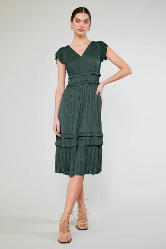 Sereia Pleated Midi Dress sold by Current Air