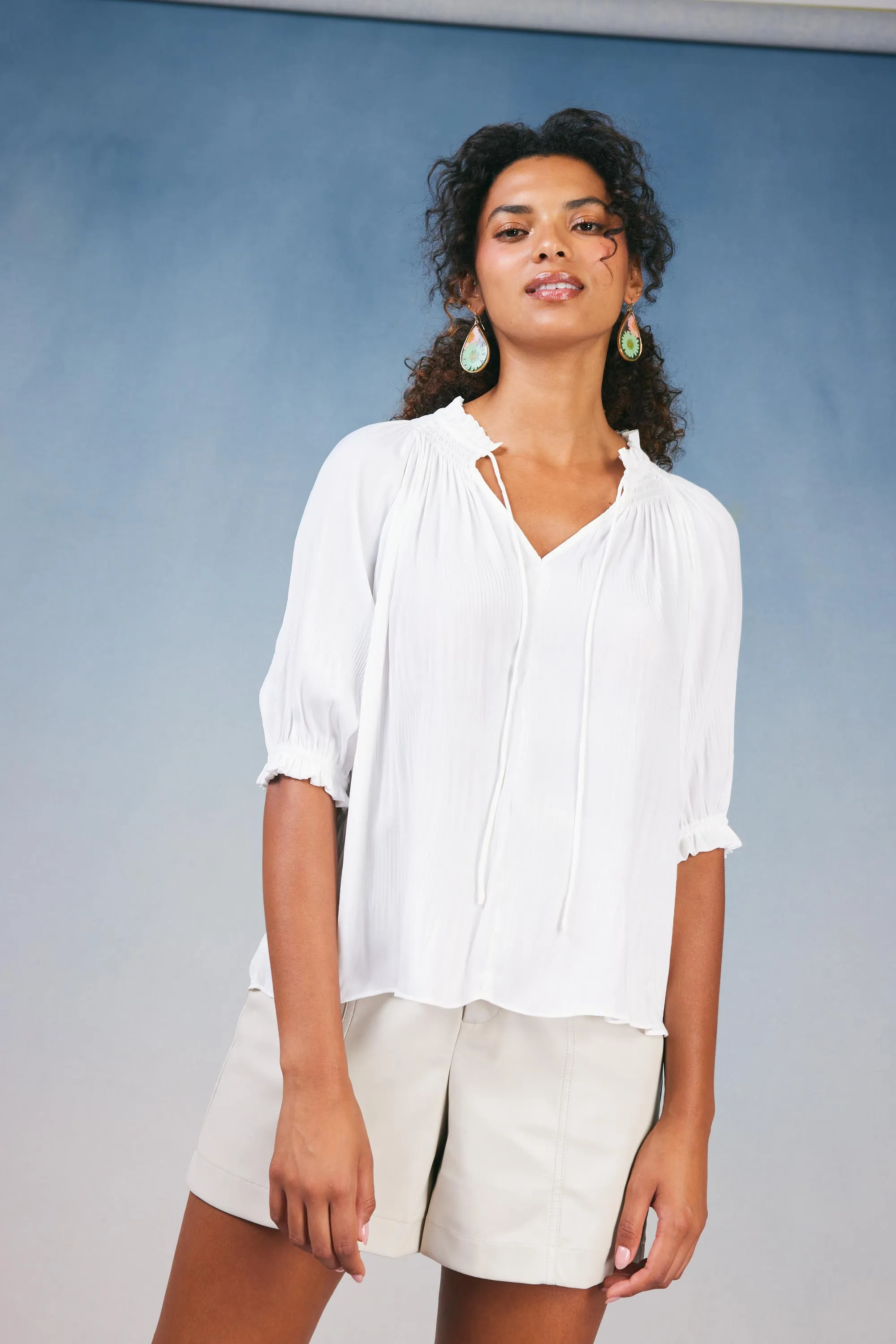 Angelica Pleated Blouse sold by Current Air product image thumbnail 3