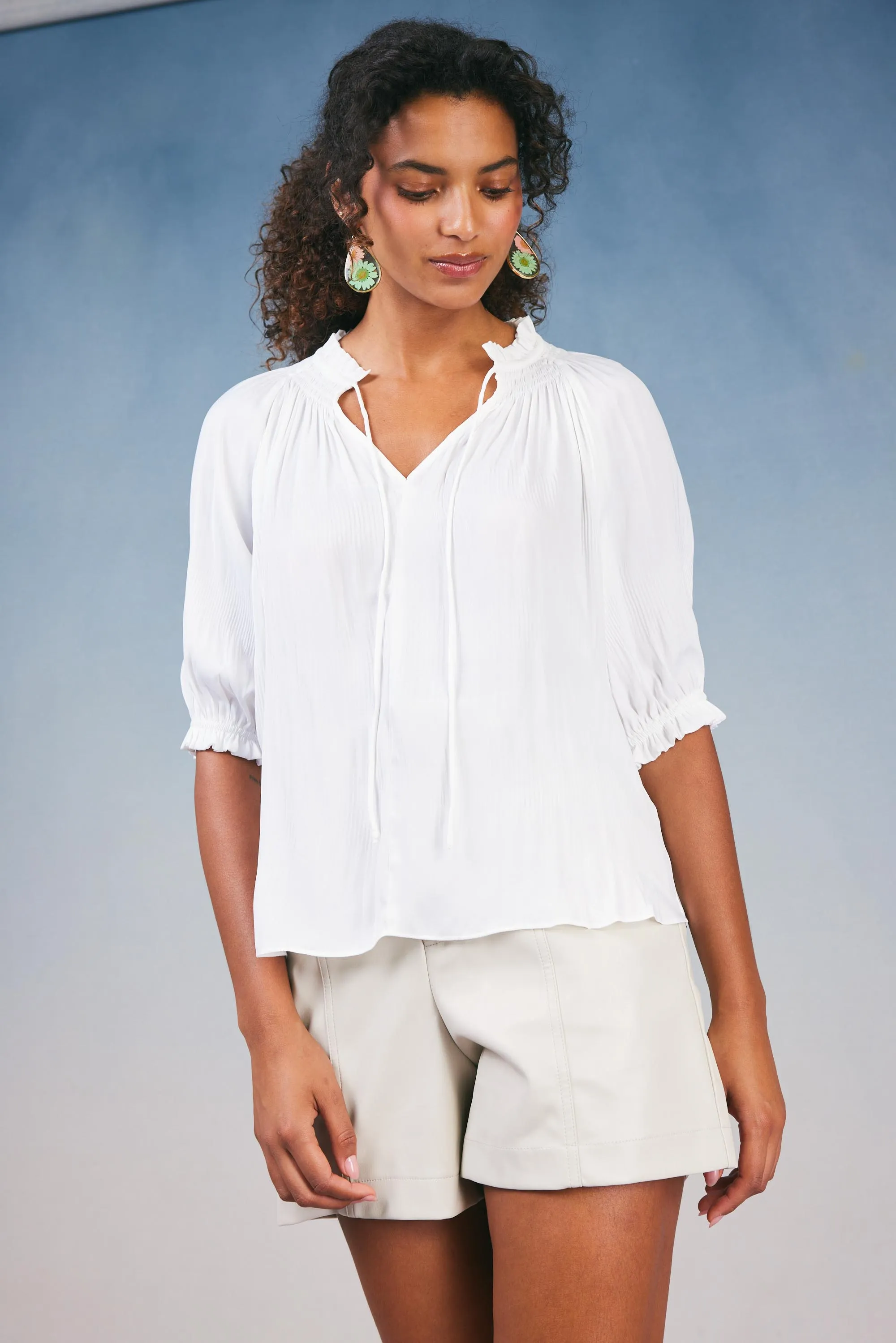 Angelica Pleated Blouse sold by Current Air product image thumbnail 5