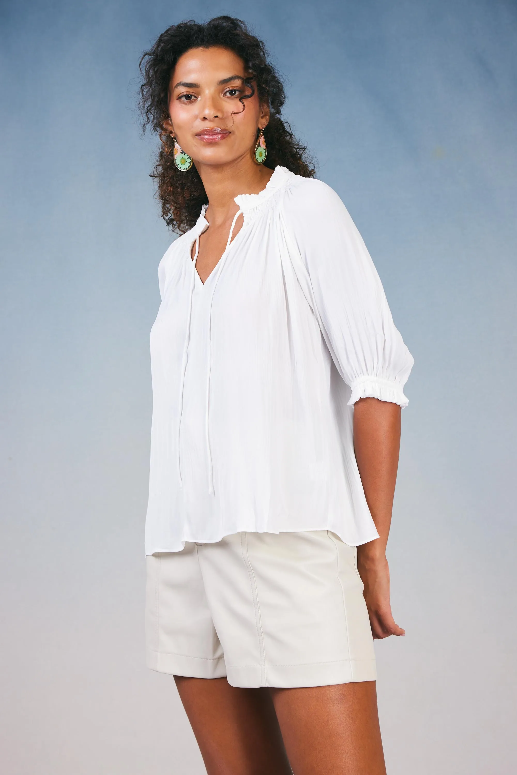 Angelica Pleated Blouse sold by Current Air product image thumbnail 2