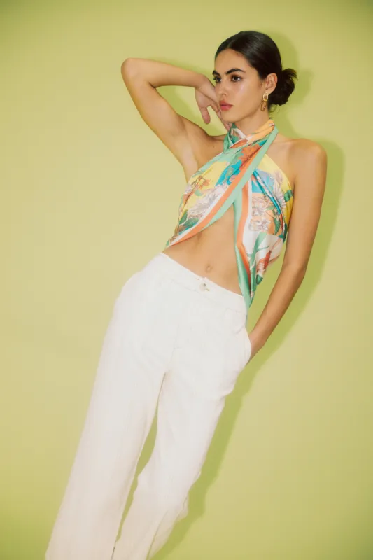 Recycled Signature Print Scarf sold by Current Air