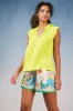 Margot Pleated Sleeve Blouse sold by Current Air