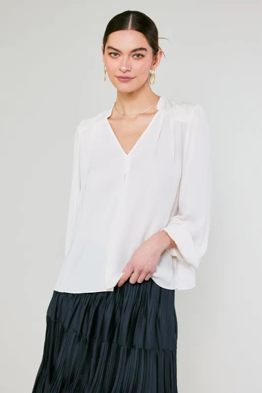 Floral Quilted Yoke Blouse sold by Current Air