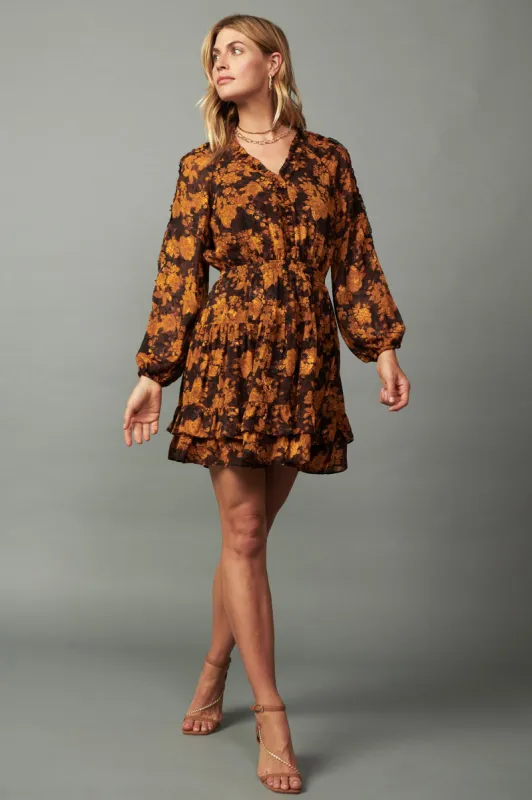 Picot Stitch Ruffled Mini Dress sold by Current Air