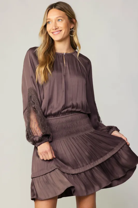 Lace Inlayed Mini Dress sold by Current Air