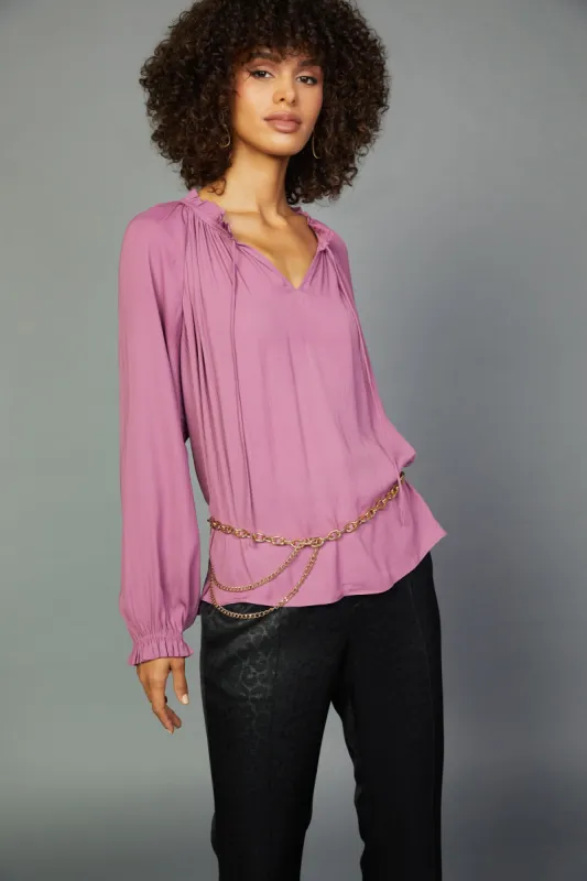 Charlotte Pleated Blouse sold by Current Air