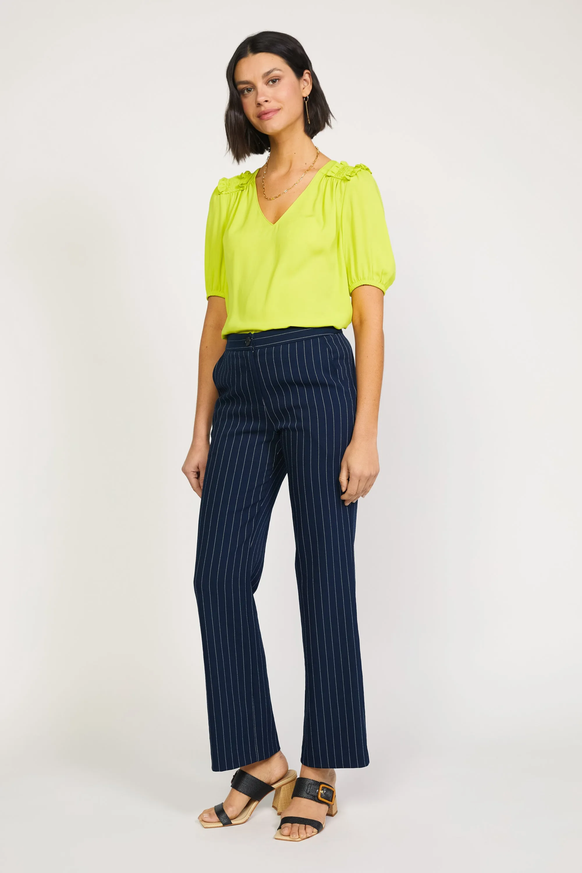 Pinstriped Bootcut Pant sold by Current Air product image thumbnail 2