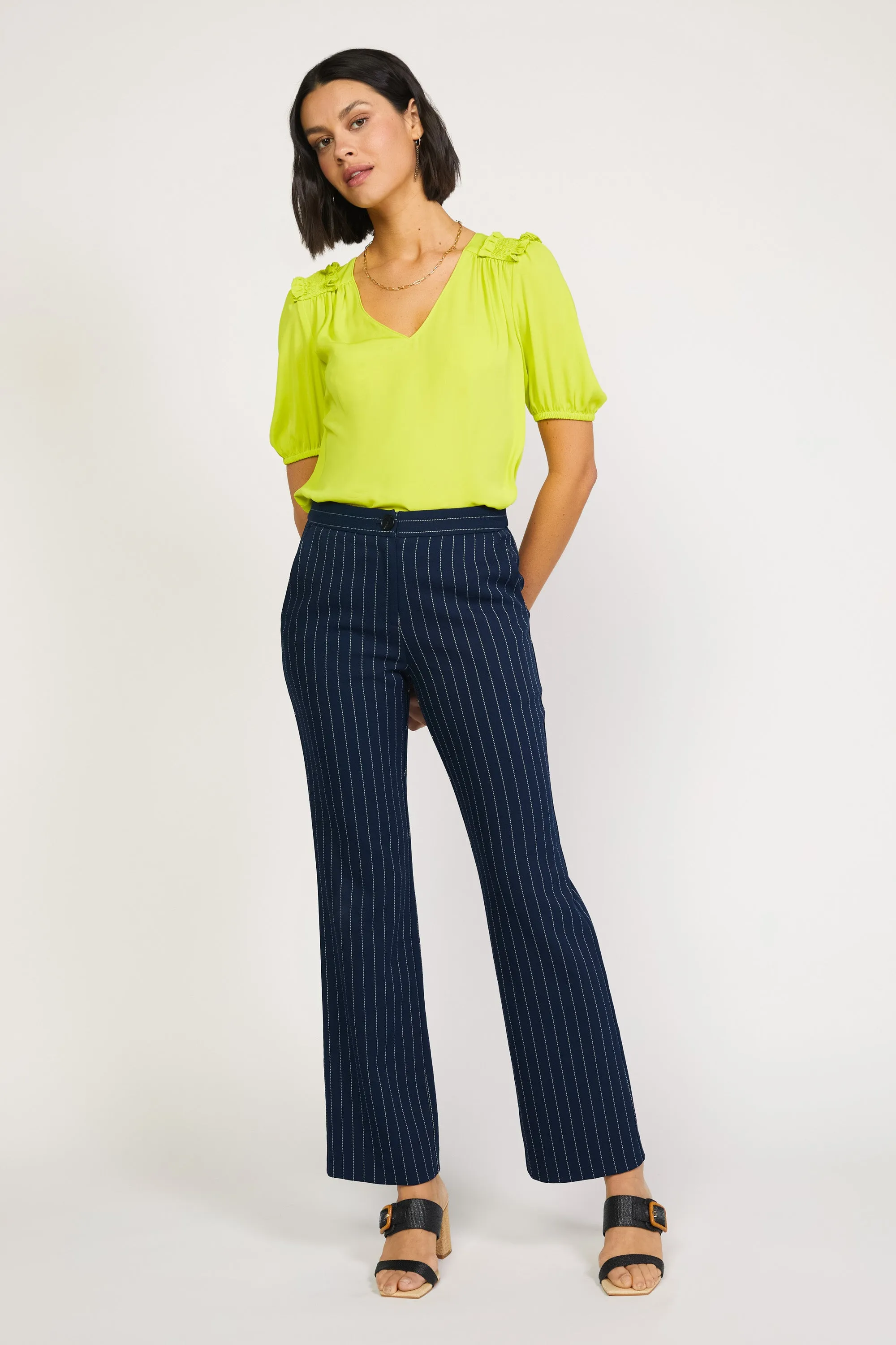 Pinstriped Bootcut Pant sold by Current Air