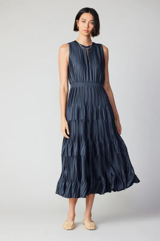 Pleated Sleeveless Maxi Dress sold by Current Air