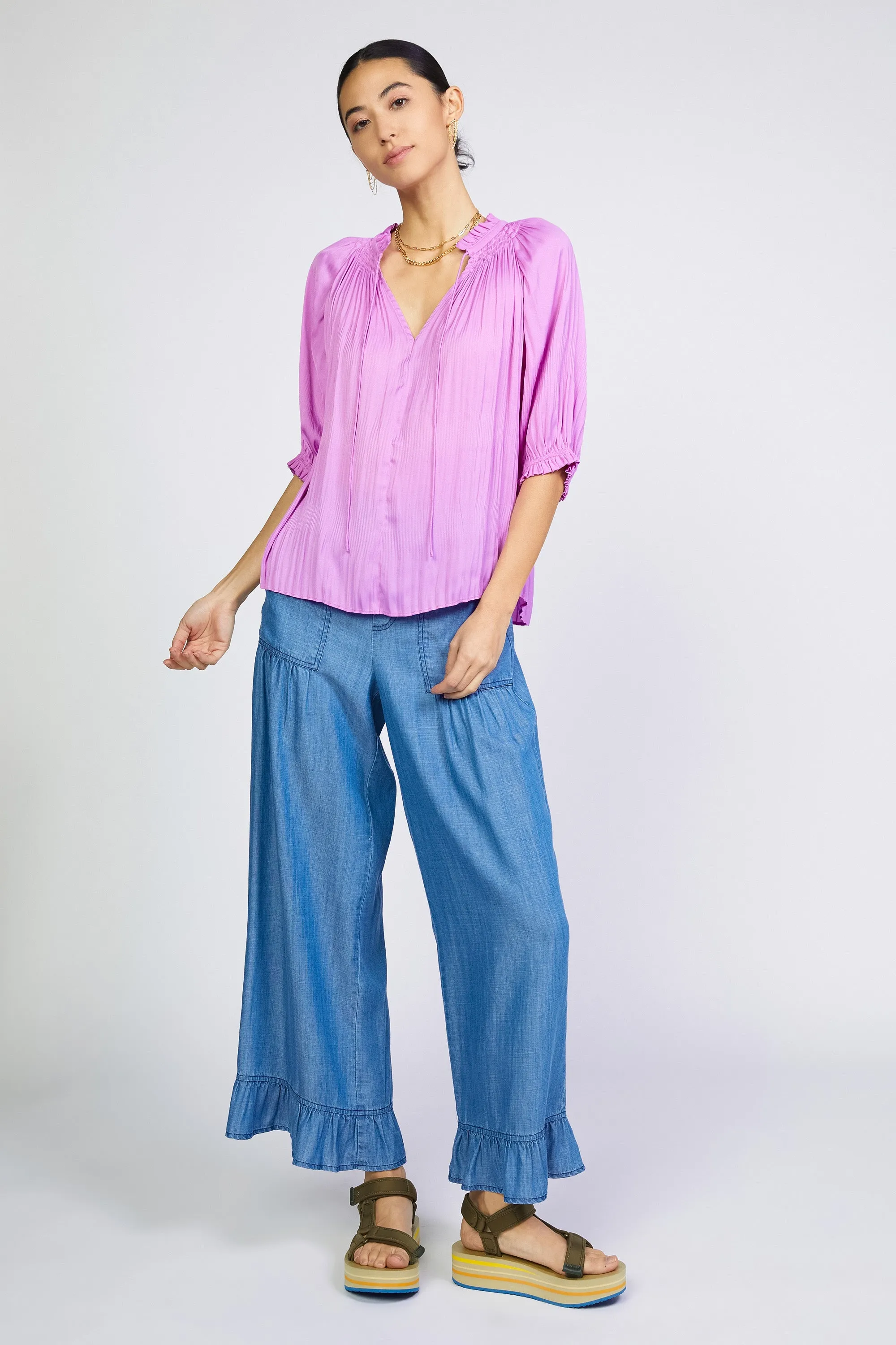 Angelica Pleated Blouse sold by Current Air product image thumbnail 2
