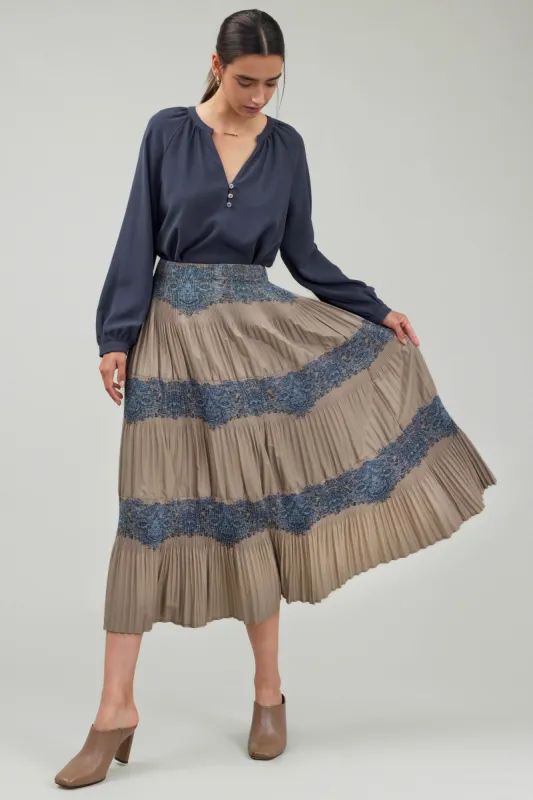 Ornate Motif Midi Skirt sold by Current Air