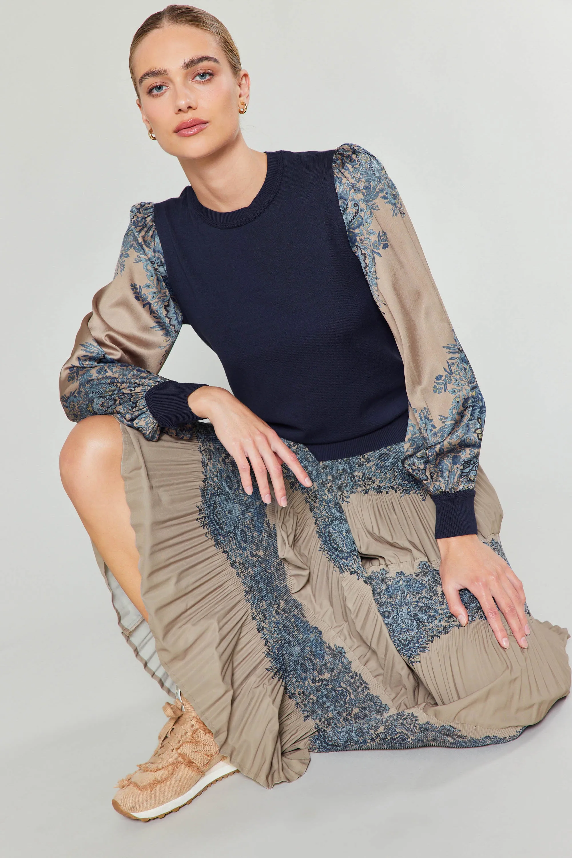 Ornate Motif Sweater Top sold by Current Air product image thumbnail 2