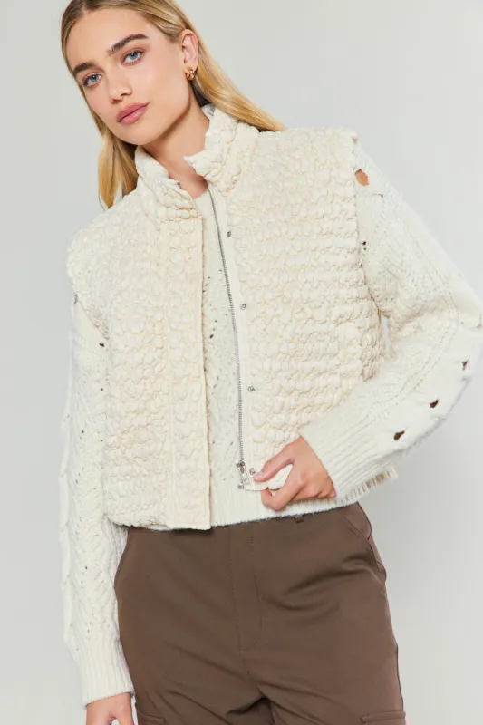 Quilted Cropped Vest sold by Current Air